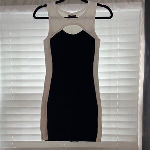 G by Guess Monochrome Cutout Mini Dress
